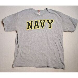 Vintage 90s‎ Bayside T-Shirt 2XL United States NAVY Short Sleeve  Made USA H